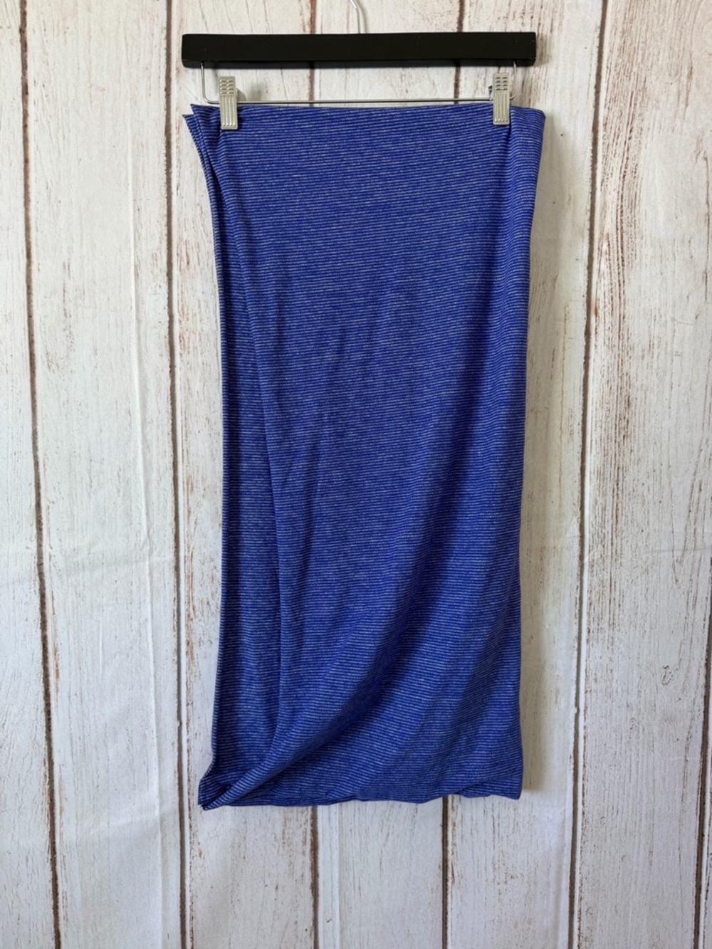 Lululemon Vinyasa Scarf Blue Striped Rulu Snap Wrap - Picture 2 of 3